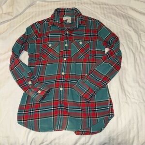 Crewcuts Red and Green Plaid Flannel Shirt